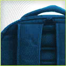 Malha de espaçamento com padrão de bolinhas recicladas